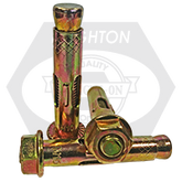 Brighton Best - M6.5x25 MM - SLEEVE ANCHORS, FLANGE NUT, ZINC YELLOW DIN 6923, AS1789 | W41025